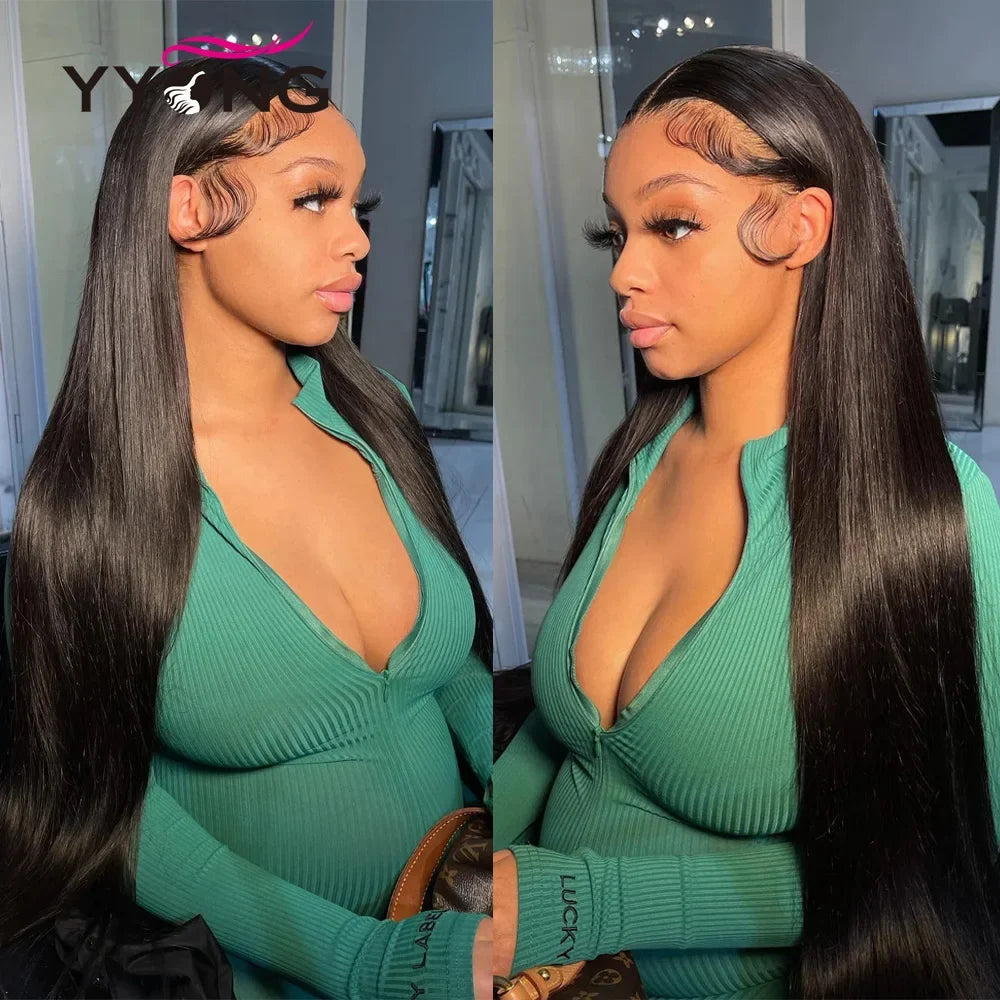 13x6 HD Transparent Straight Lace Front Human Hair Wigs For Women 180% Pre Plucked 4x4 Closure Wig 30 Inch 13x4 Lace Frontal Wig