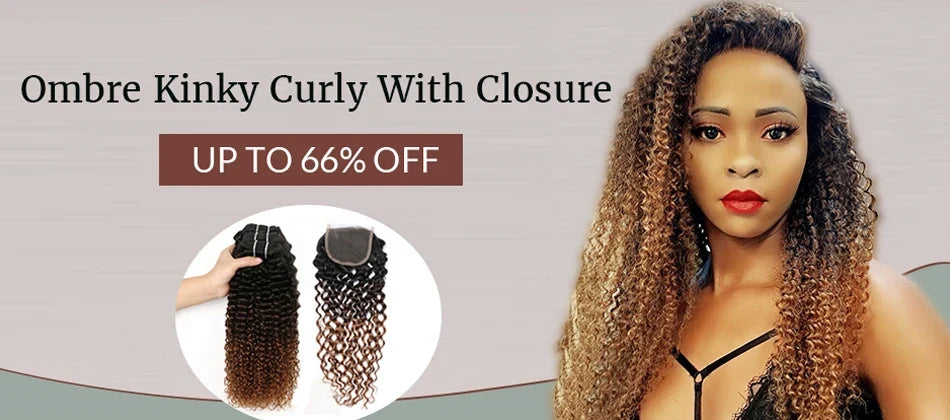 Spark Brazilian Loose Deep Wave Bundles With Closure Ombre Hair Human Hair With Lace Closure Remy Hair Extension Medium  Ratio
