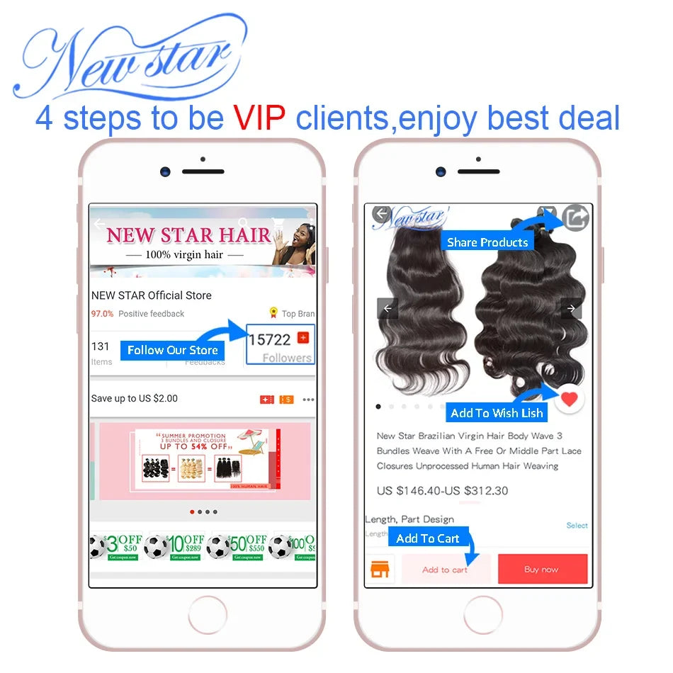 Brazilian Deep Wave Raw Hair Weaving 4 Bundles 11A 100%Unprocessed Human Hair Weave Extension New Star Long Inch Hair Products