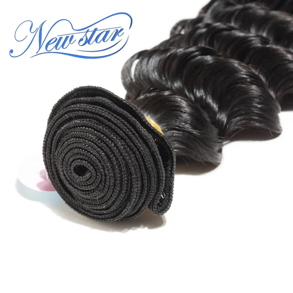 Brazilian Deep Wave Raw Hair Weaving 4 Bundles 11A 100%Unprocessed Human Hair Weave Extension New Star Long Inch Hair Products