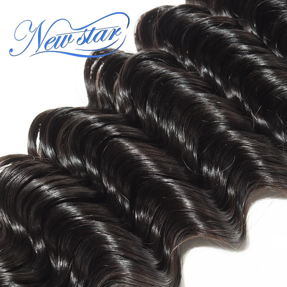 Brazilian Deep Wave Raw Hair Weaving 4 Bundles 11A 100%Unprocessed Human Hair Weave Extension New Star Long Inch Hair Products