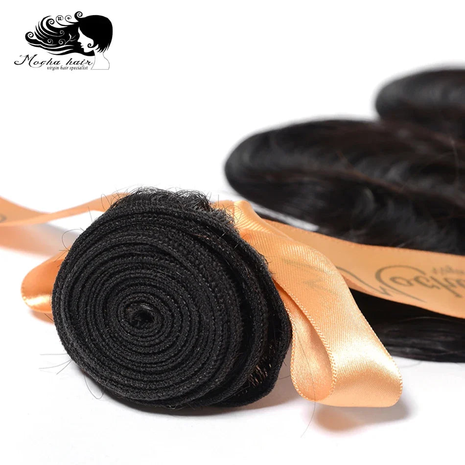 MOCHA Hair10A  Brazilian Virgin Hair Body Wave 3 Bundles16'-26'100% Unprocessed Human Hair Extension Natural Color Free Shipping