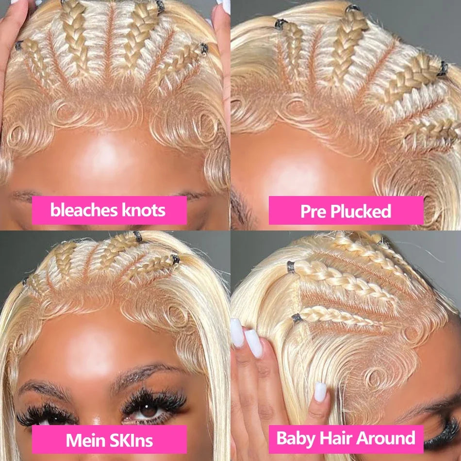 Rosabeauty 40 Inch 13x4 Straight 613 Hd Honey Blonde Lace Front Human Hair Wigs Brazilian 13x6 Color Lace Frontal Wigs For Women