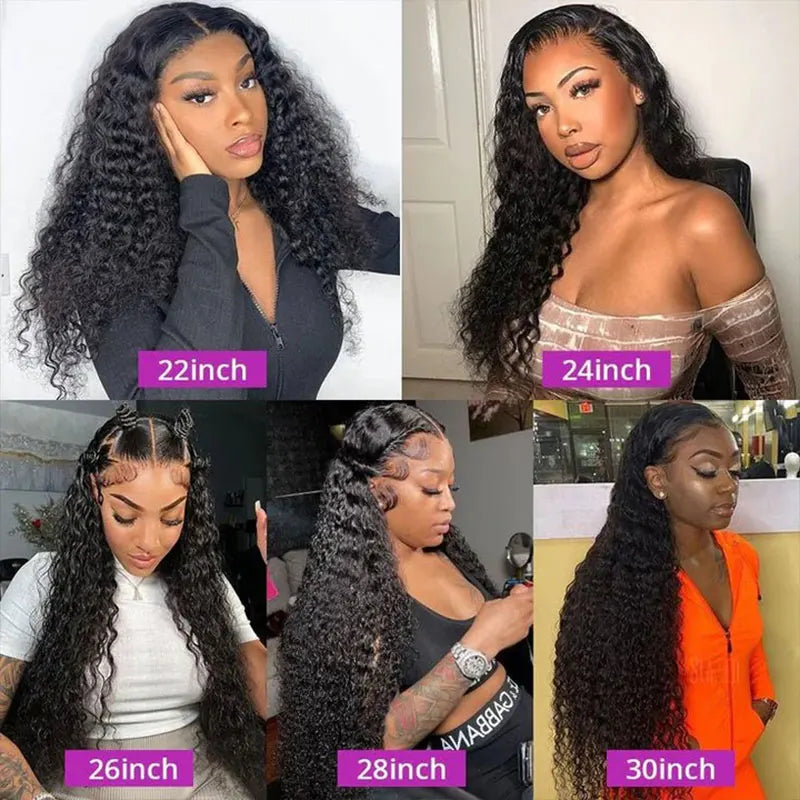 42 Inch Curly Wigs Deep Wave Frontal Wig 13x6 Hd Lace Frontal Wig Brazilian Pre Plucked Glueless 13x4 Human Hair Wigs For Women