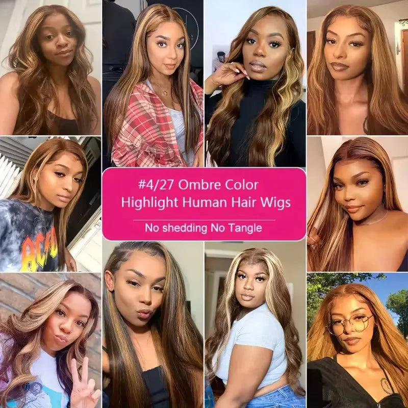 HD Highlight 13x4 Bone Straight Lace Front Wig Vietnamese Honey Blonde 13x6 Lace Frontal Wigs Remy Human Hair Wig Pre Plucked