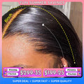 13x6 HD Full Lace Frontal Wigs 250% Invisible HD Lace Front Human Hair Wigs  Straight Melt Skins Pre Plucked Brazilian Hair Wig