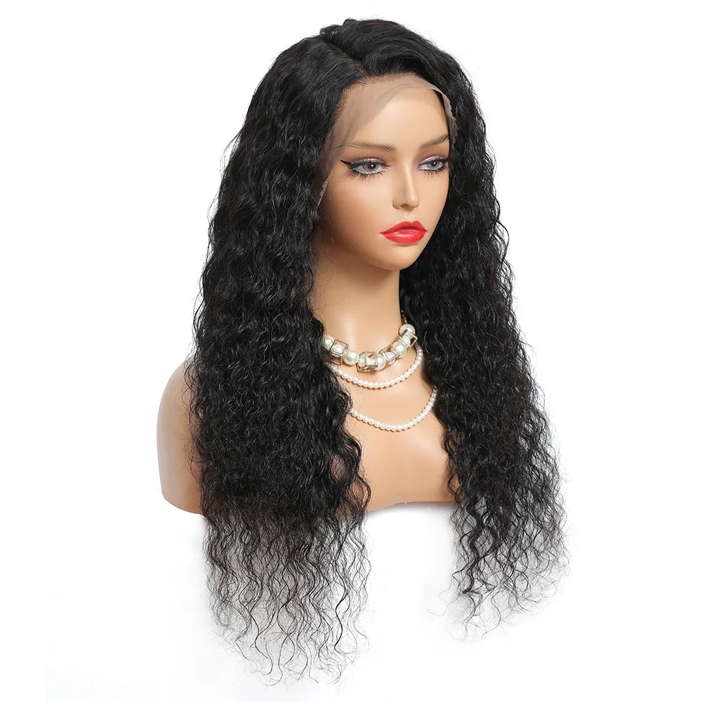 Transparent Remy Deep Wave Lace Front Wig 13x4 13x6 Water Wave Lace Frontal Wig 4X4 Closure Human Hair Wigs For Women Glueless