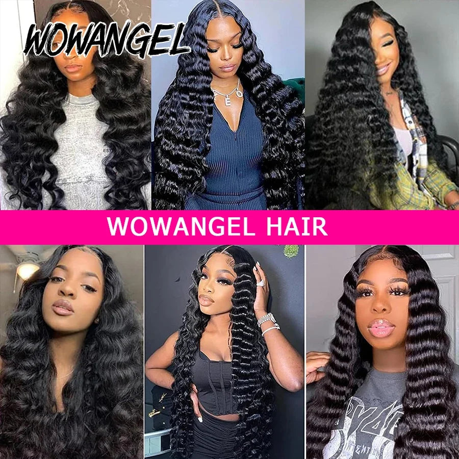 250% Loose Deep Wave Human Hair Wigs Pre Plucked 13x6 HD Full Frontal Wigs 100% Human Hair Curly Lace Front Wigs For Black Women