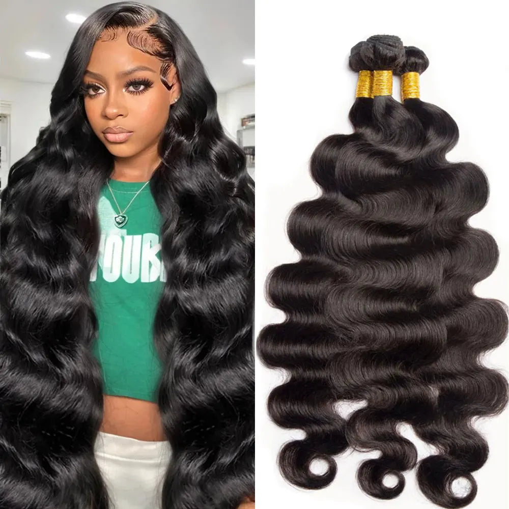 12A 100% Human Hair Bundles Body Wave Bundles Human Hair 30 Inch Body Wave Hair Weave 1pc/100g Natural Raw Human Hair Extensions