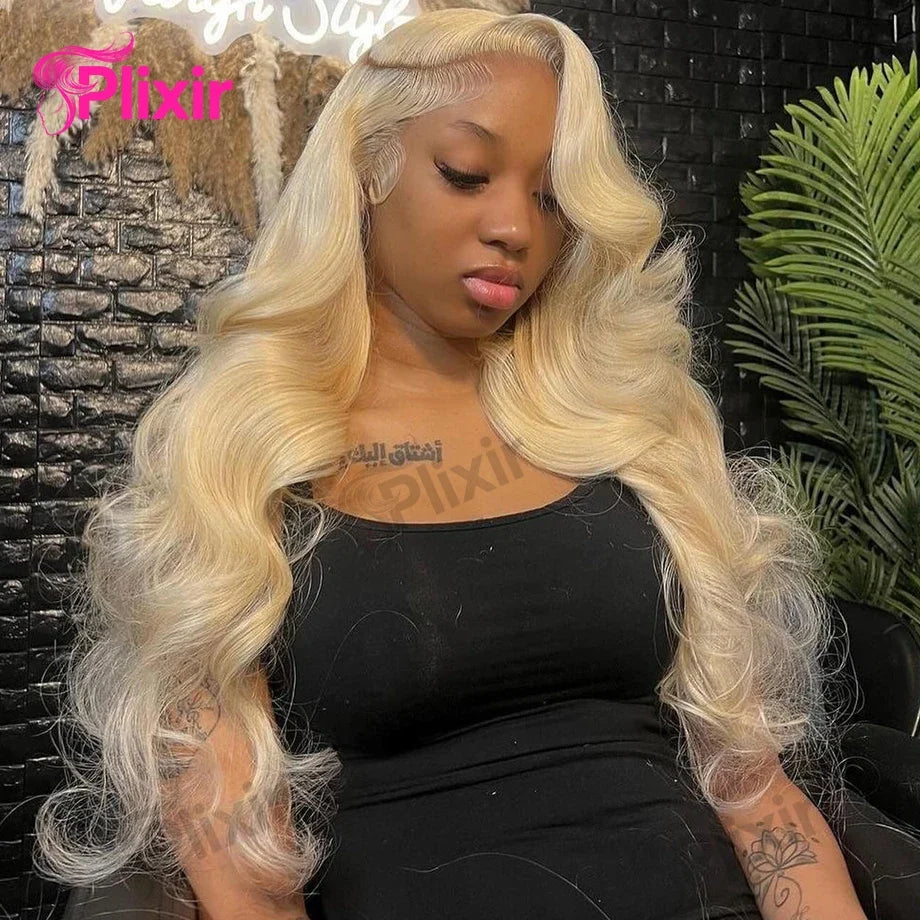 Curly Human Hair Wig Deep Wave Frontal Burmese 613 Blonde Body Wave Human Hair Wigs For Women 13x6 Hd Lace Front Human Hair Wig