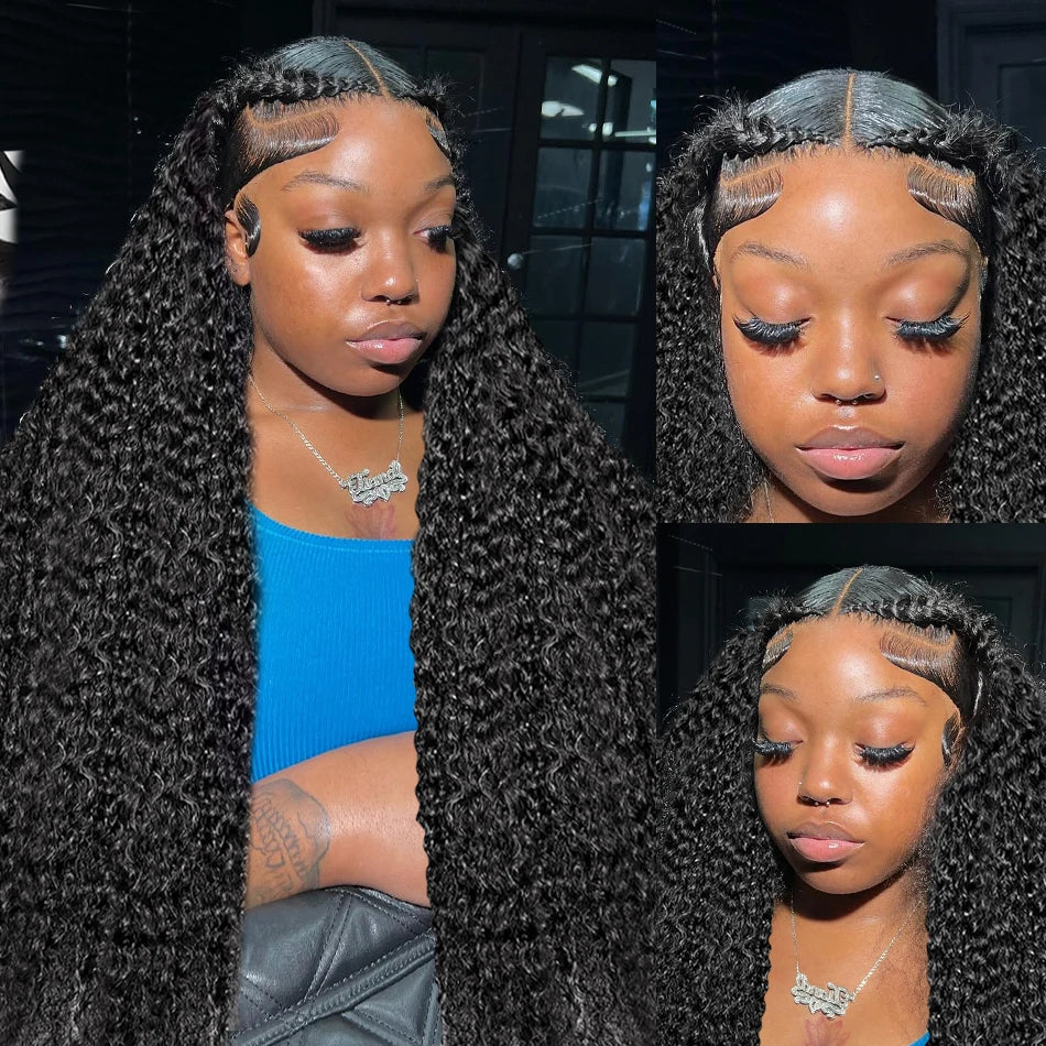 42 Inch Curly Wigs Deep Wave Frontal Wig 13x6 Hd Lace Frontal Wig Brazilian Pre Plucked Glueless 13x4 Human Hair Wigs For Women