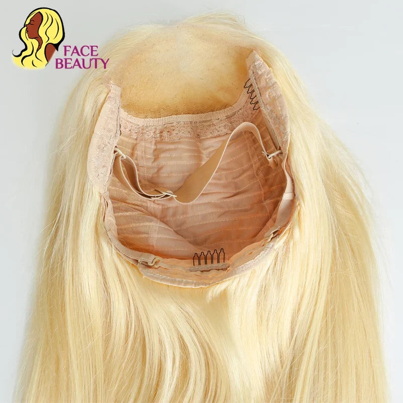 Blonde Preplucked Wigs 613 5x5 Transparent Lace Closure Wig Bone Straight Brazilian Remy Human Hair Lace Wigs For Black Women