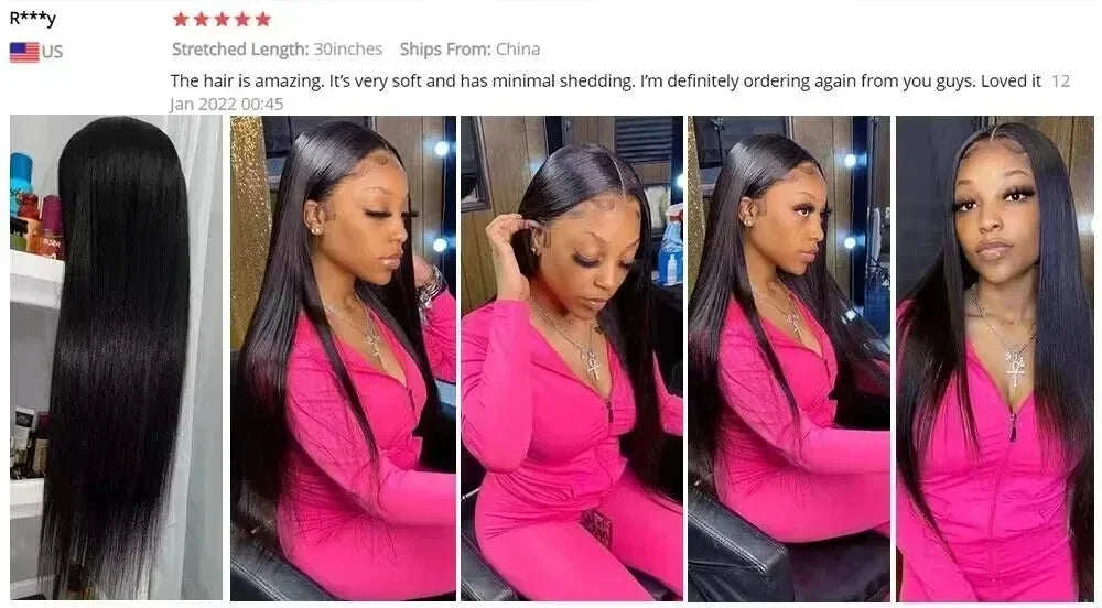 13x4 13x6 Hd Bone Straight Transparent Lace Front Wig Human Hair 40 Inch Pre Plucked Lace Front Wigs 200 Density Human Hair Wigs