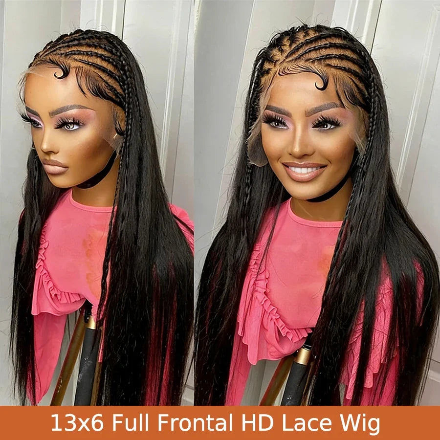 BEEOS 250% Invisible 13*6 HD Lace Full Frontal Human Hair Wigs Straight Pre Plucked 5*5 HD Lace Closure Wig For Women Brazilian