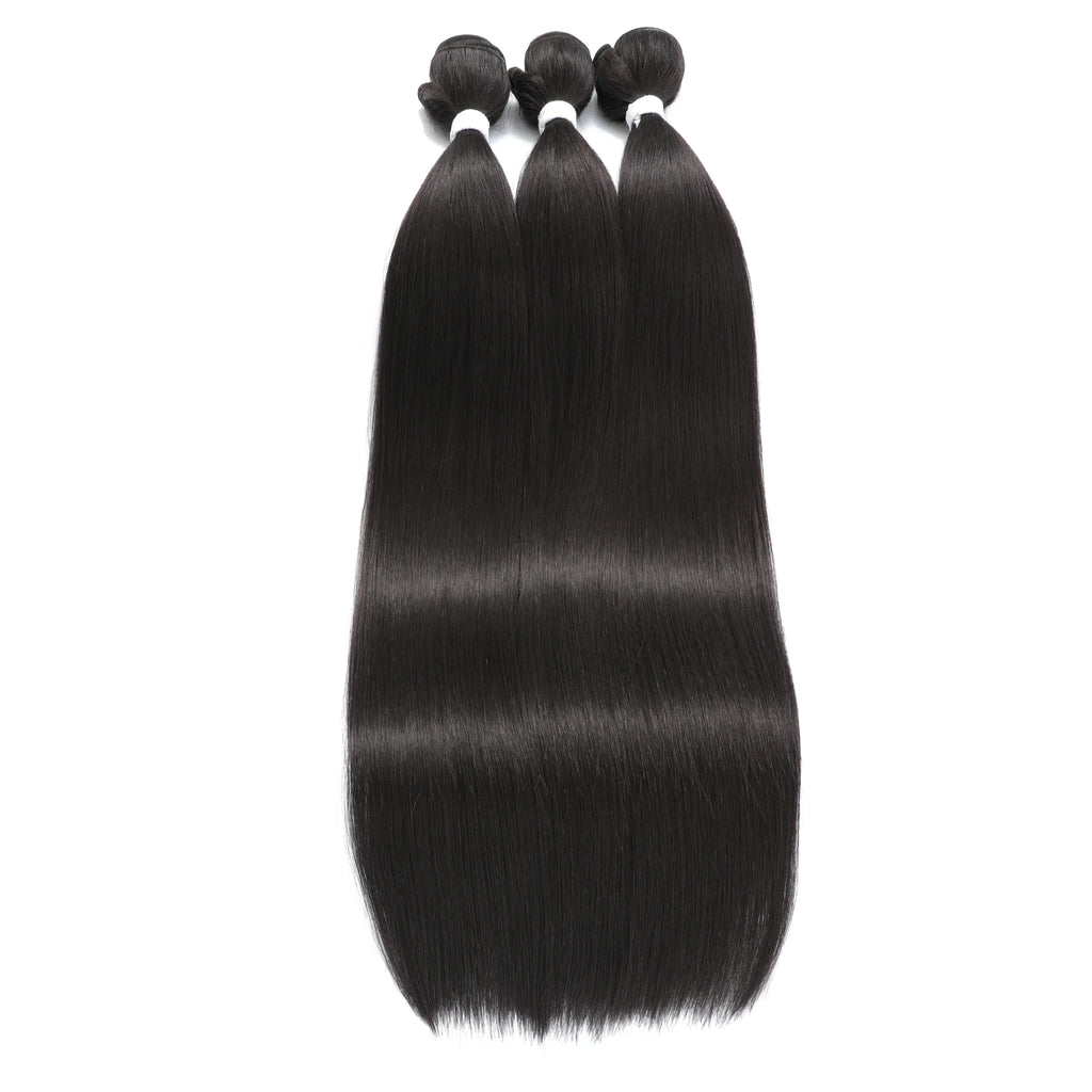 613 Honey Blonde Straight Hair Bundles Ombre Hair Extension 30 32 34 36Inch Super Long Hair Grey Synthetic Straight Hair Weaving