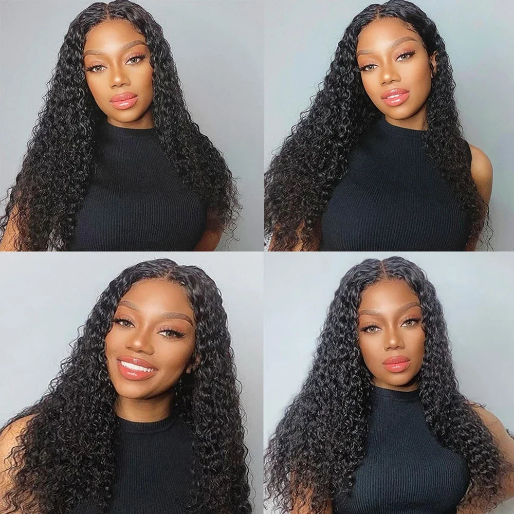 Transparent Remy Deep Wave Lace Front Wig 13x4 13x6 Water Wave Lace Frontal Wig 4X4 Closure Human Hair Wigs For Women Glueless