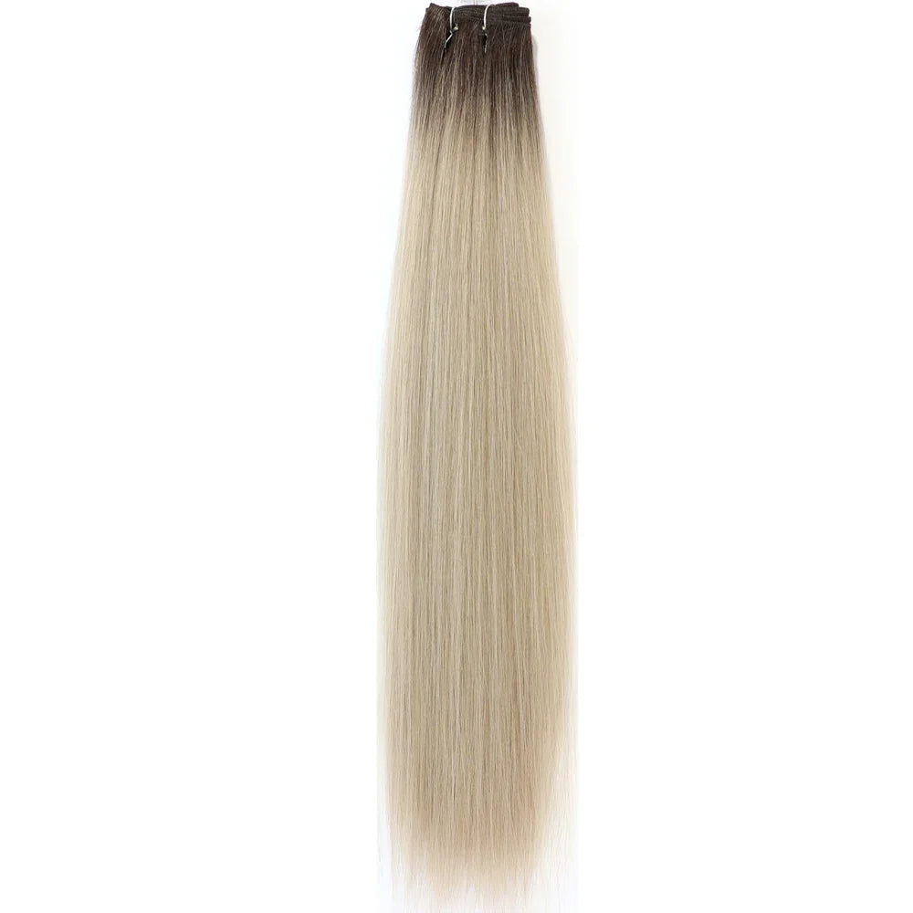 613 Honey Blonde Straight Hair Bundles Ombre Hair Extension 30 32 34 36Inch Super Long Hair Grey Synthetic Straight Hair Weaving