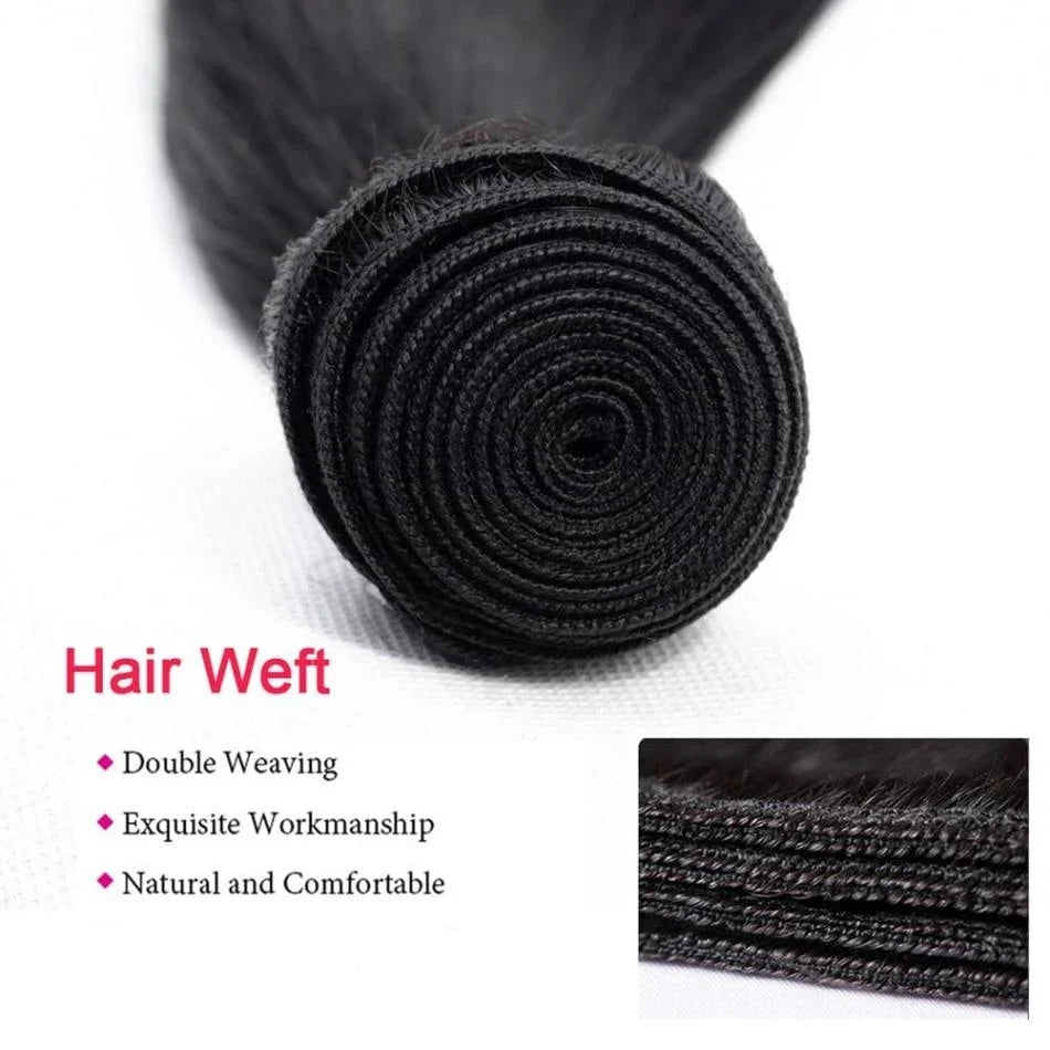 Bone Straight 1/3/4 Pcs Bundles Human Hair Bundles Virgin Hair With Unprocessed Natural Black Hair Extensions 26 28 30 Inch