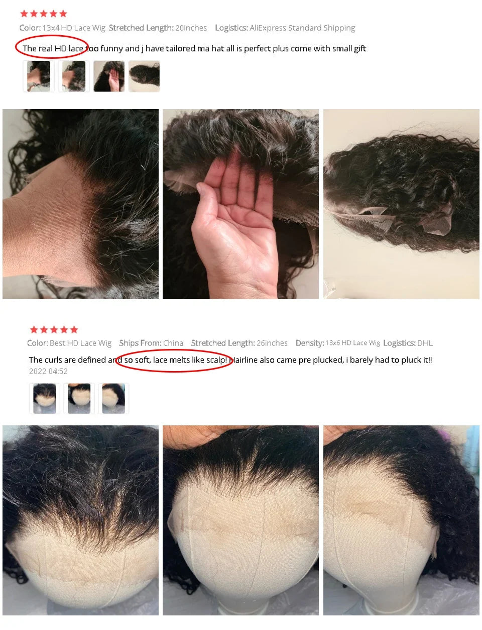 Queen Hair Loose Deep Real HD Lace Wig Raw Hair Pre Plucked Full Frontal 13x6 13x4 5x5 6x6 Closure Melt Skin Lace HD Lace Wig