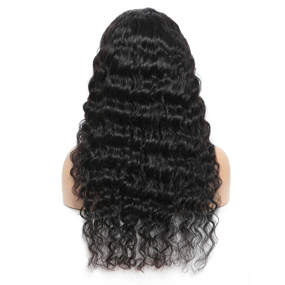 Transparent Remy Deep Wave Lace Front Wig 13x4 13x6 Water Wave Lace Frontal Wig 4X4 Closure Human Hair Wigs For Women Glueless