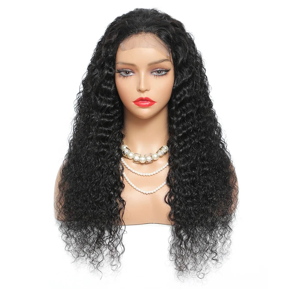 Transparent Remy Deep Wave Lace Front Wig 13x4 13x6 Water Wave Lace Frontal Wig 4X4 Closure Human Hair Wigs For Women Glueless