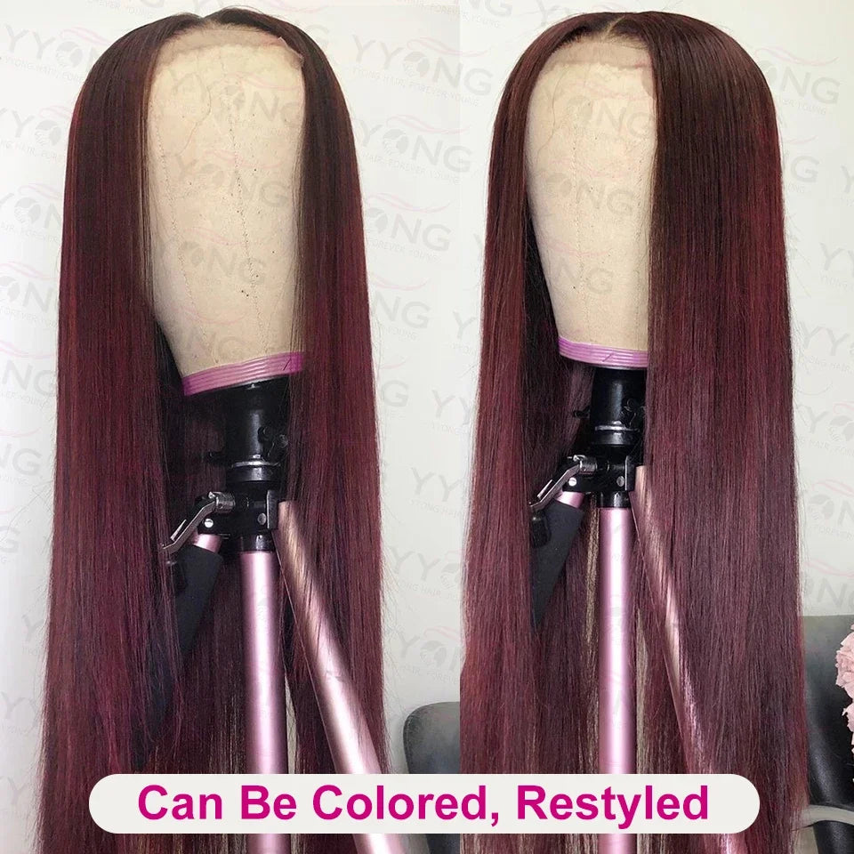13x6 HD Transparent Straight Lace Front Human Hair Wigs For Women 180% Pre Plucked 4x4 Closure Wig 30 Inch 13x4 Lace Frontal Wig