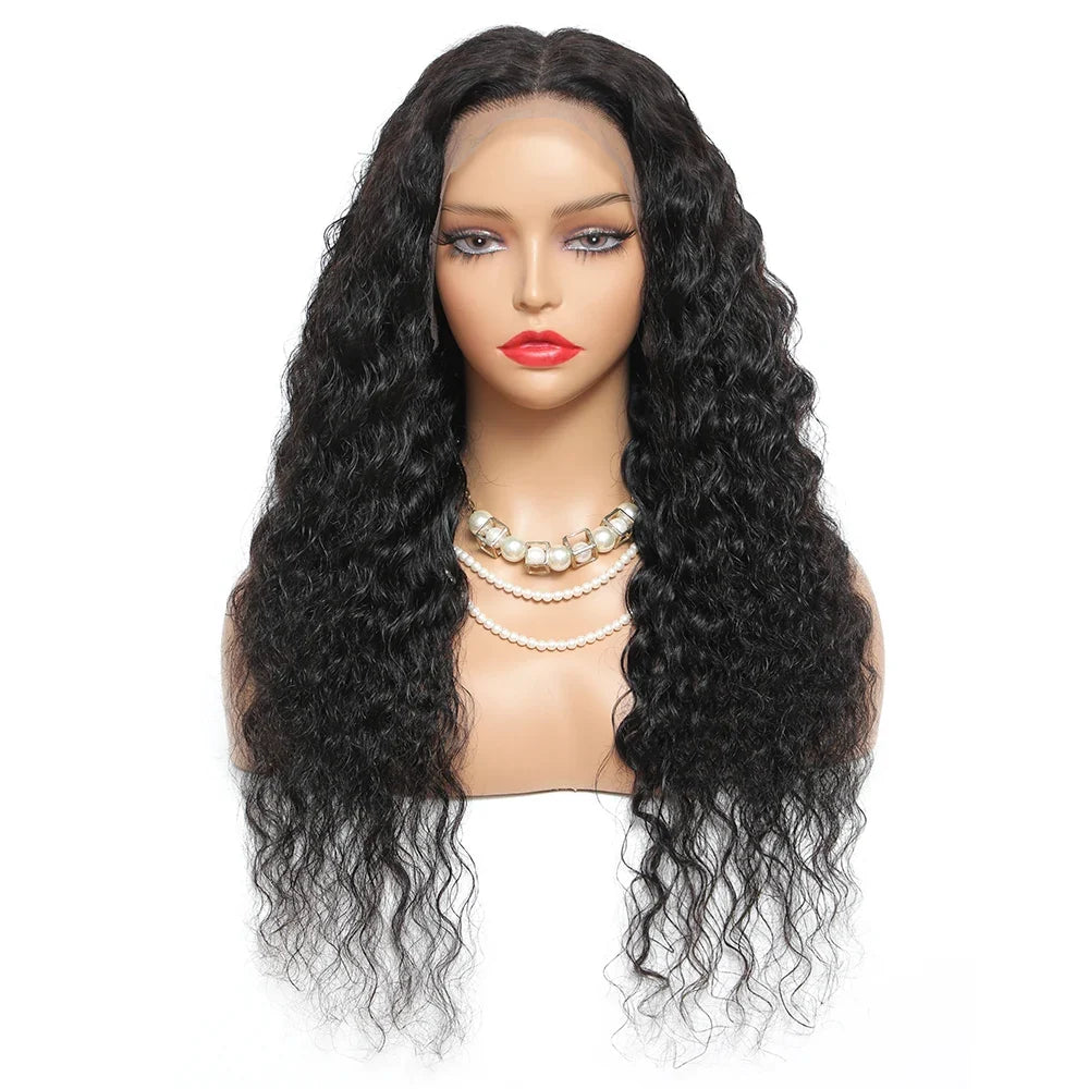 Transparent Remy Deep Wave Lace Front Wig 13x4 13x6 Water Wave Lace Frontal Wig 4X4 Closure Human Hair Wigs For Women Glueless