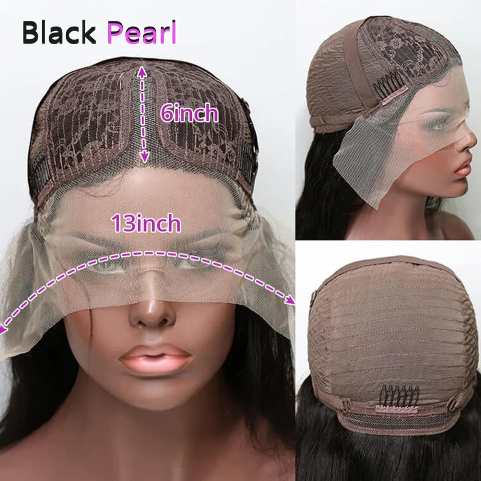 Raw Hair Vietnamese 180 Density 100% Human Hair T Part Lace Frontal Wigs Straight Natural Black Lace Front Human Hair Wigs