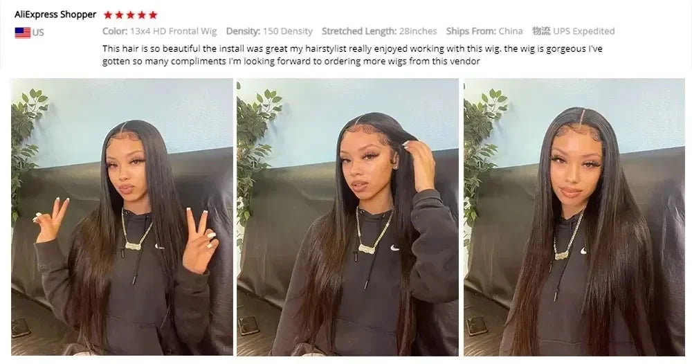 13x4 13x6 Hd Bone Straight Transparent Lace Front Wig Human Hair 40 Inch Pre Plucked Lace Front Wigs 200 Density Human Hair Wigs