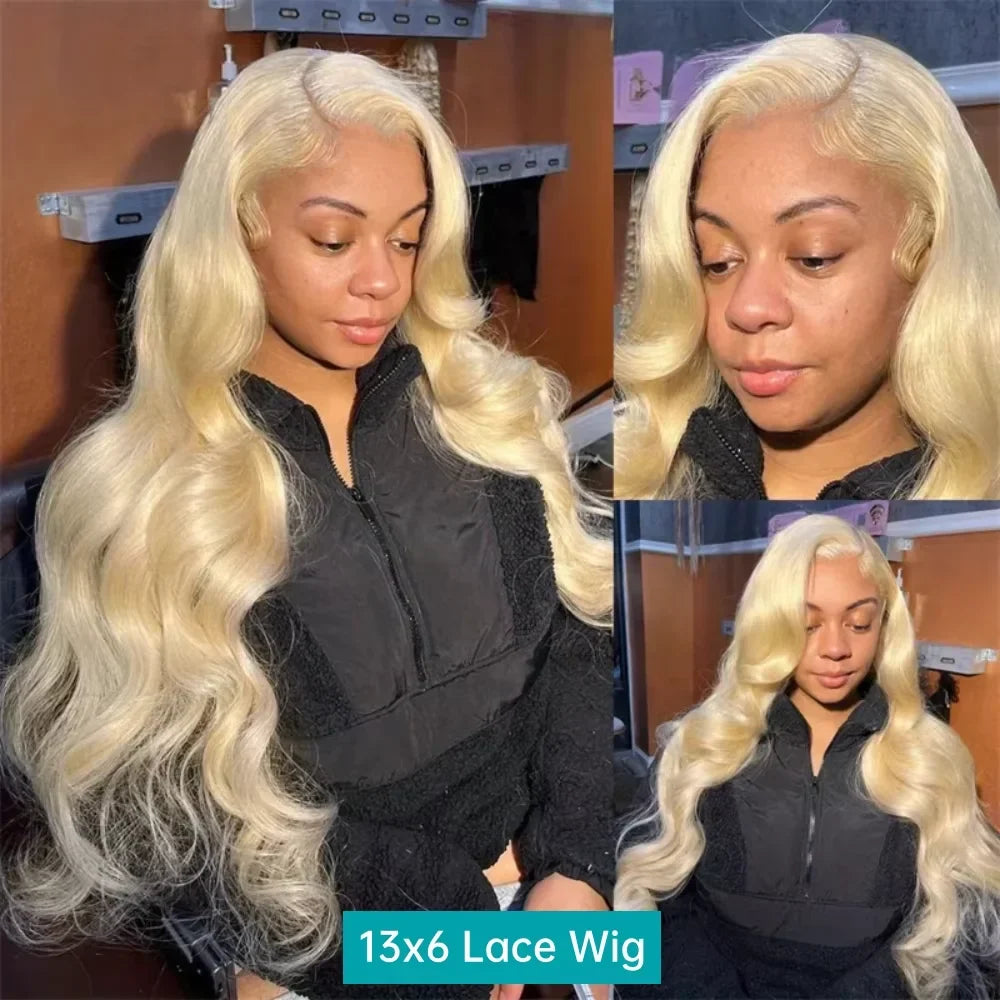 13x6 Hd 613 Blonde Body Wave 100% Human Hair Wigs Brazilian 30 40 Inch Transparent Lace Frontal Wig Wet And Wavy Lace Front Human Hair Wig