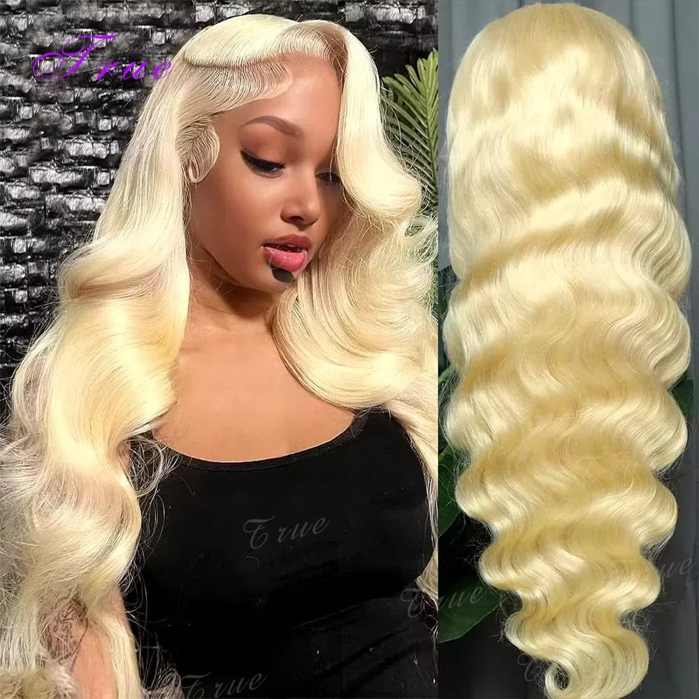 13x6 Hd 613 Blonde Body Wave 100% Human Hair Wigs Brazilian 30 40 Inch Transparent Lace Frontal Wig Wet And Wavy Lace Front Human Hair Wig