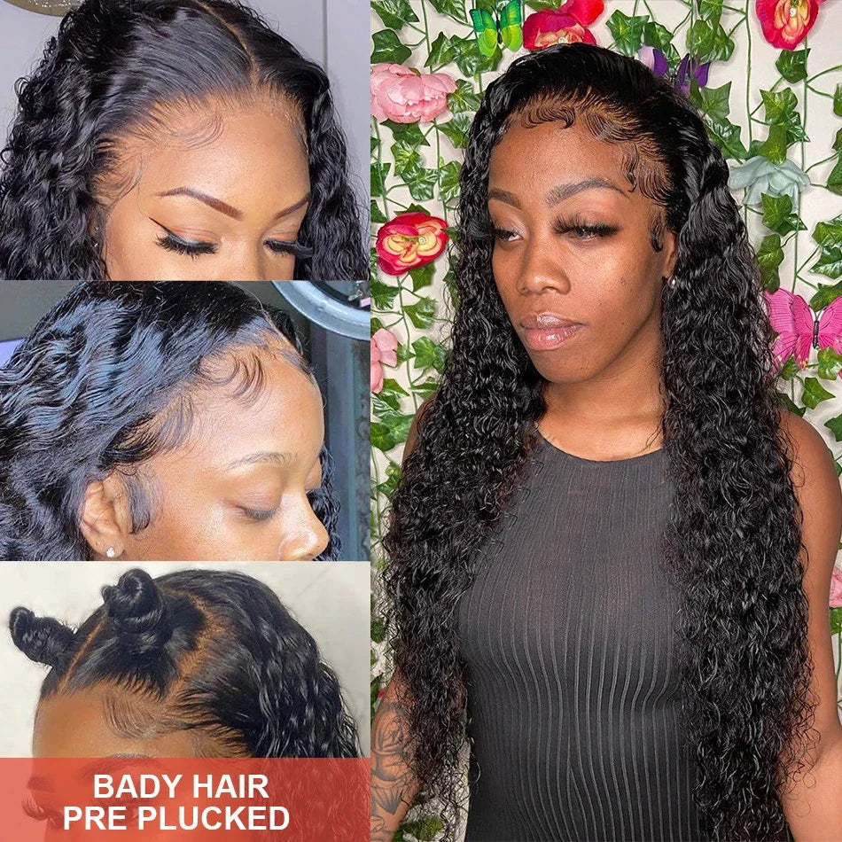 42 Inch Curly Wigs Deep Wave Frontal Wig 13x6 Hd Lace Frontal Wig Brazilian Pre Plucked Glueless 13x4 Human Hair Wigs For Women