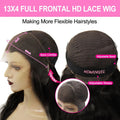 WOWANGEL 13X6 HD Lace Front Wigs Highlight Curly Wigs Bye Bye Knots 13x4 Lace Frontal Human Hair Wigs Water Wave Wigs For Woman