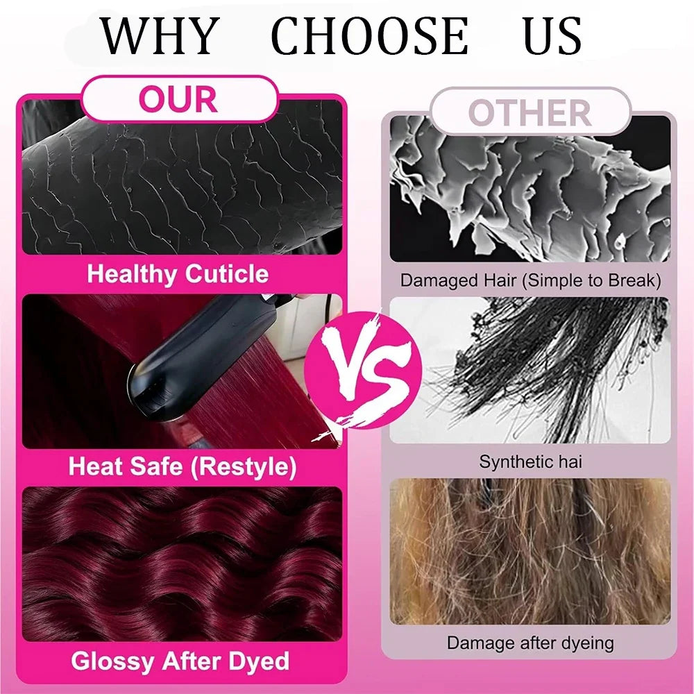 250 Density Burgundy 13x4 HD Lace Frontal Body Wave Wig for Women 99J Colored for Daily Party Use