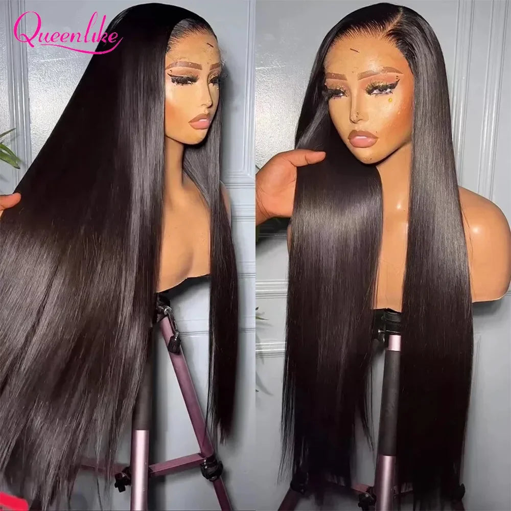 Queenlike 250Density Real Hd Lace Frontal Wig 12A Top Quality Human Hair Wigs for Women 22 24inch 13x4 Straight Lace Frontal Wig