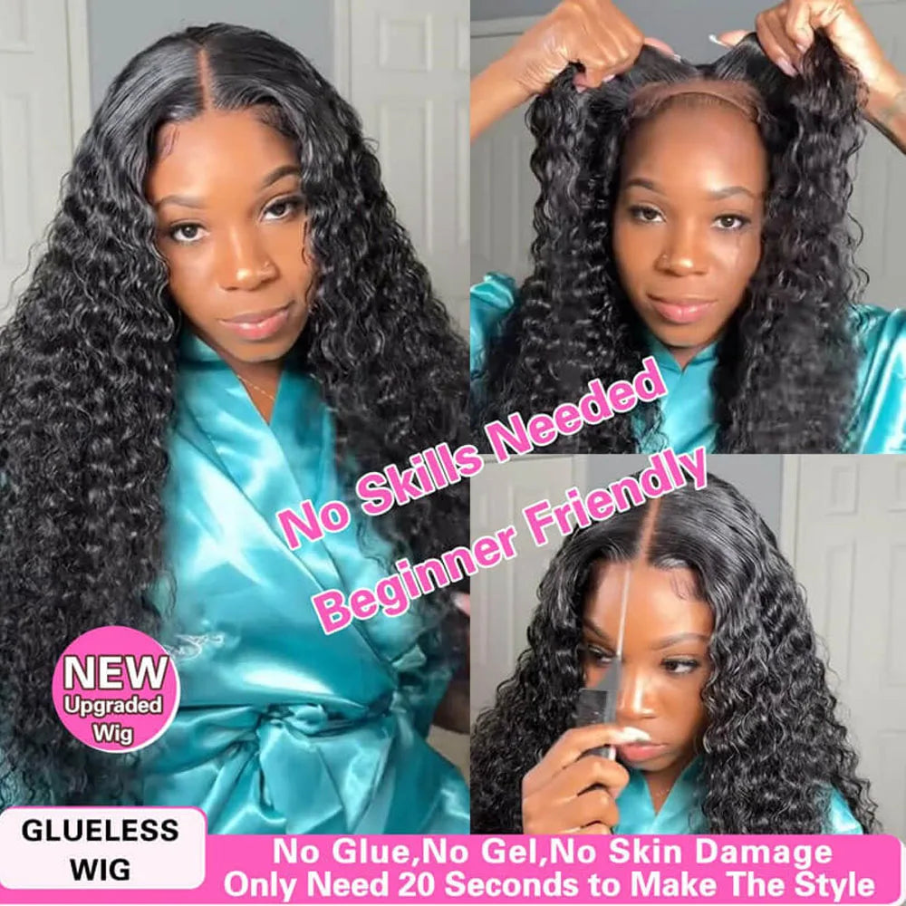 250 Density 30 Inch Kinky Curly 360 13x6 13x4 HD Lace Front Wig 6x6 Closure Glueless Wig Deep Wave Lace Frontal Human Hair Wig