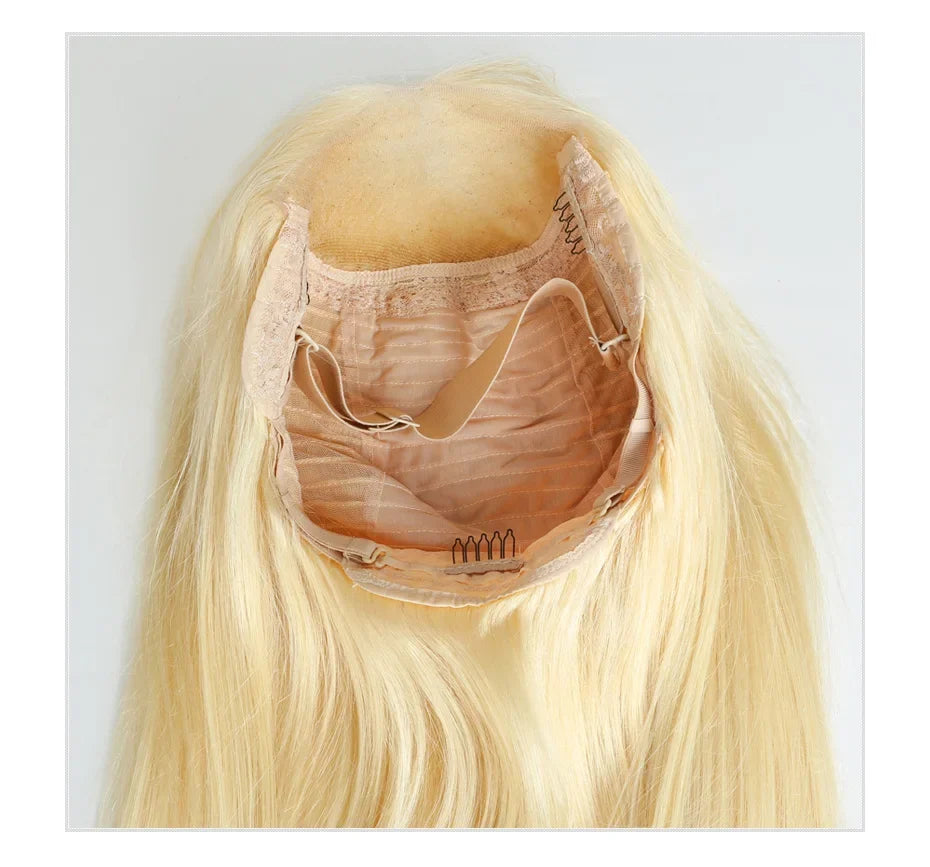 Blonde Preplucked Wigs 613 5x5 Transparent Lace Closure Wig Bone Straight Brazilian Remy Human Hair Lace Wigs For Black Women