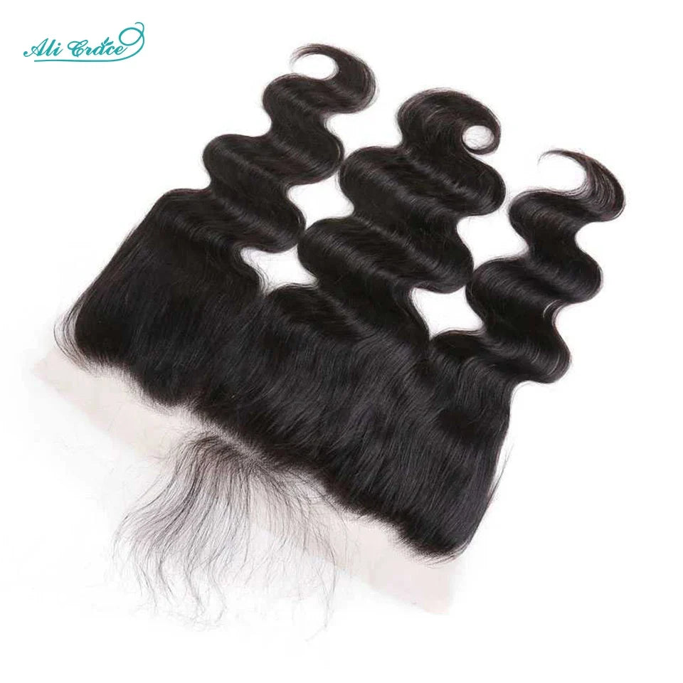 Ali Grace Hair Brazilian Body Wave Bundles With Frontal 13x4 Body Wave Human Hair 3 Bundles With 13x4 Frontal Transparent Lace