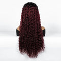 300% Density Ombre 30 Inches Water Wave Wavy Curly Human Hair Wigs 13x4 Transparent Lace Frontal Human Hair Wig for Women
