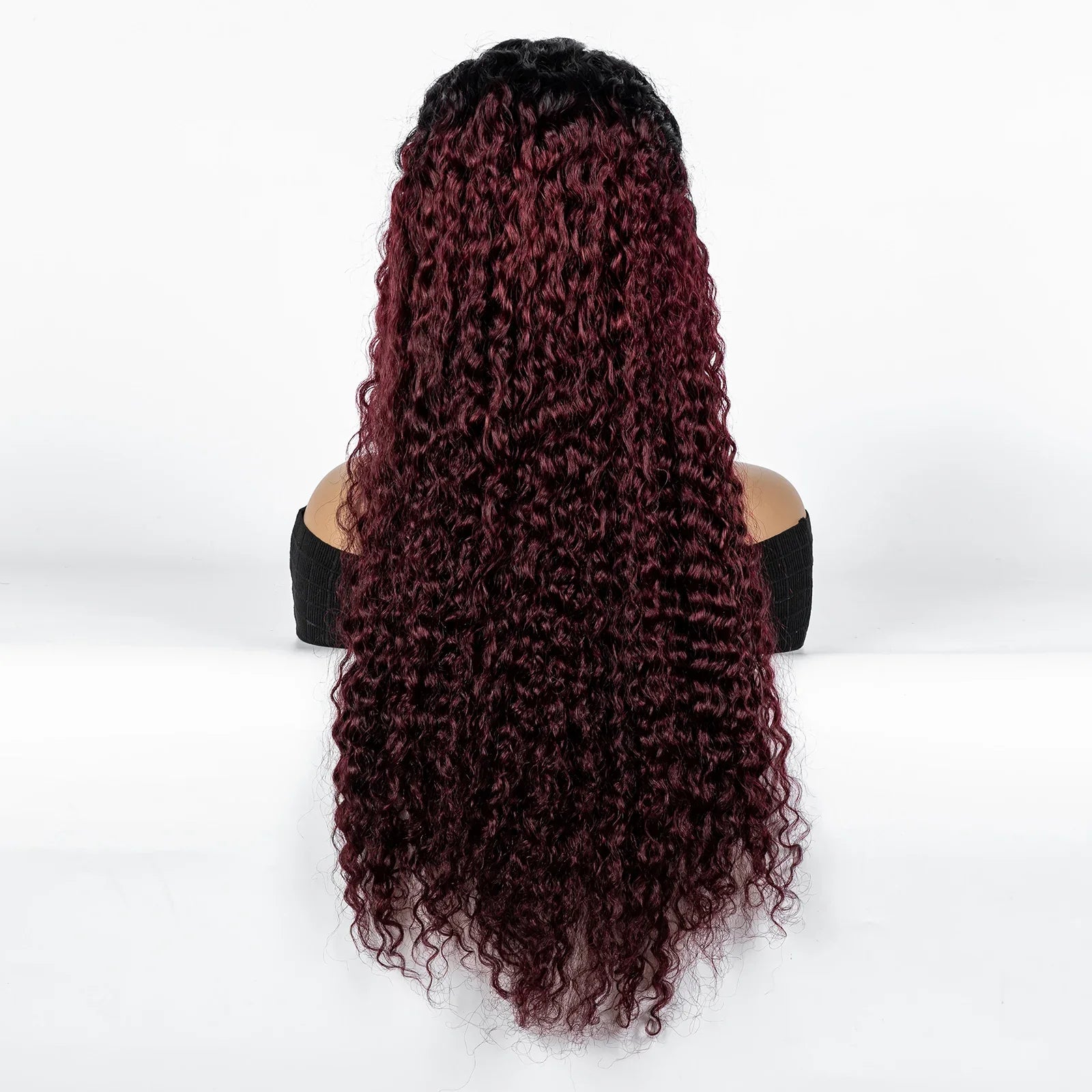 300% Density Ombre 30 Inches Water Wave Wavy Curly Human Hair Wigs 13x4 Transparent Lace Frontal Human Hair Wig for Women