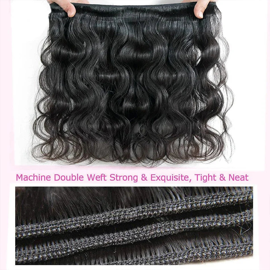 30 32 Inch Body Wave Bundles 1 3 4 Bundles Brazilian Hair Water Wavy Weave Human Hair Bundles Extensions Tissage For Women