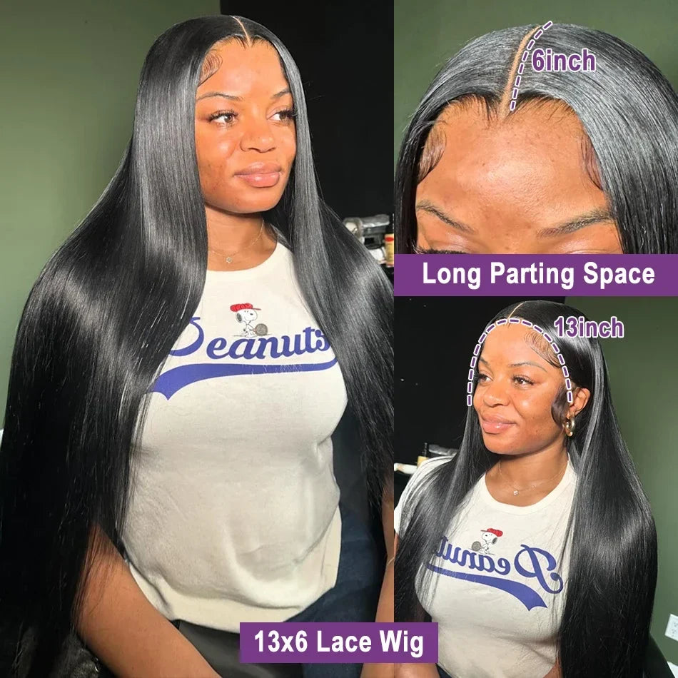 HD Lace Front Wigs 30 38 Inch Straight 13x4 13x6 Transparent Lace Frontal Human Hair Wigs Pre Plucked HD Lace Wigs For Women