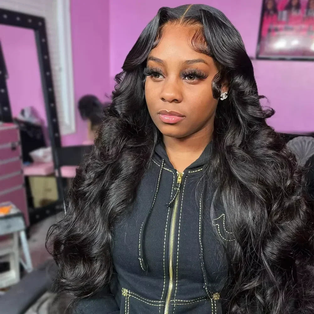 #4 Brown Highlight Human Crochet Hair With String Body Wave Invisible Pre Separated Knotless Crochet Hair Extensions For Braid