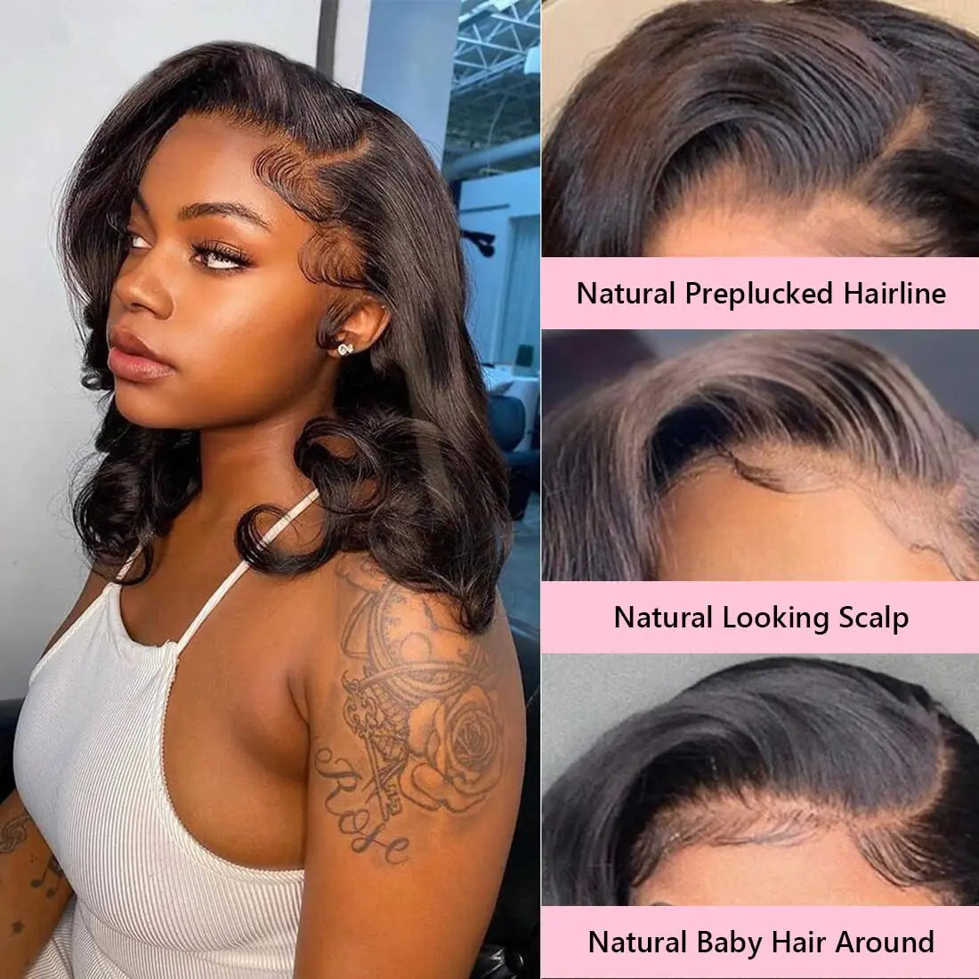 Ginger Orange Body Wave Bob Wig Lace Front Human Hair Wigs For Black Women Human Hair Orange Ginger Color Body Short Bob Wig