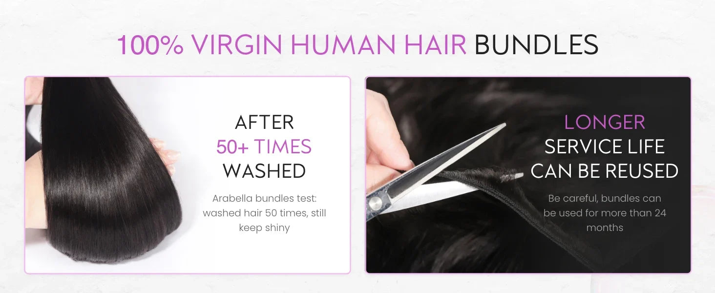 40 50Inch Bone Straight Human Hair Bundles Raw Hair Bundles 100% Human Hair Extensions Brazilian Weave 3 4 Bundles Fast Shipping