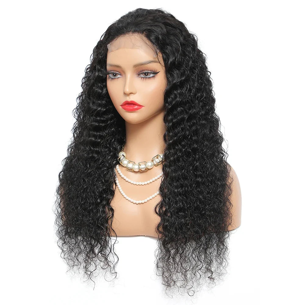 Transparent Remy Deep Wave Lace Front Wig 13x4 13x6 Water Wave Lace Frontal Wig 4X4 Closure Human Hair Wigs For Women Glueless