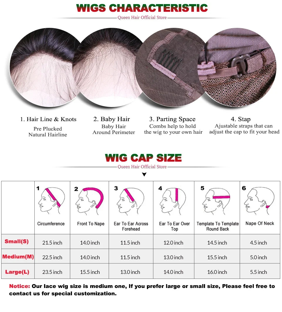 Queen Hair Loose Deep Real HD Lace Wig Raw Hair Pre Plucked Full Frontal 13x6 13x4 5x5 6x6 Closure Melt Skin Lace HD Lace Wig