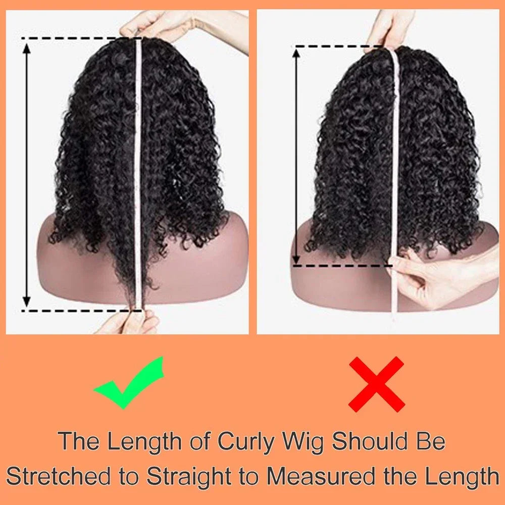 Glueless Deep Wave Headband Wig Human Hair Natural Black Curly Headband Wigs for Black Women 180% Density Brazilian Virgin Hair