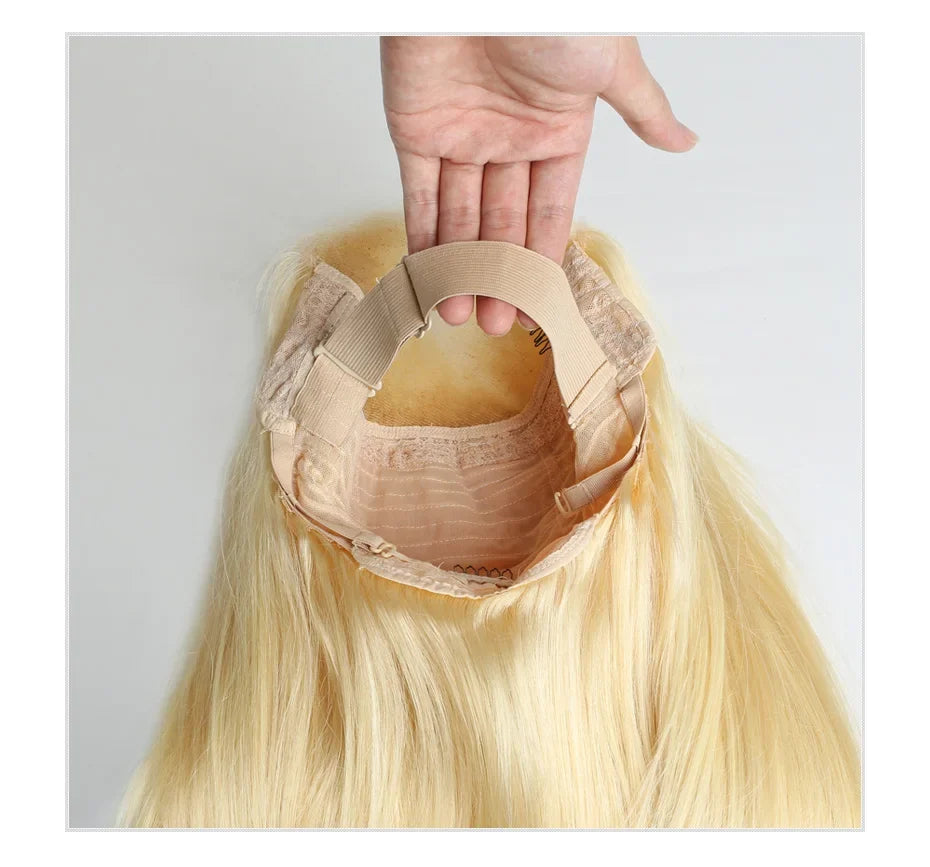 Blonde Preplucked Wigs 613 5x5 Transparent Lace Closure Wig Bone Straight Brazilian Remy Human Hair Lace Wigs For Black Women