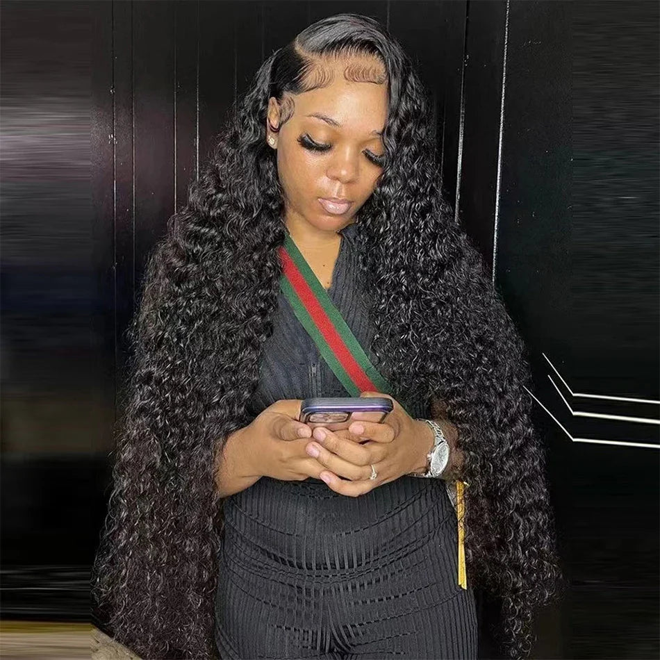 42 Inch Curly Wigs Deep Wave Frontal Wig 13x6 Hd Lace Frontal Wig Brazilian Pre Plucked Glueless 13x4 Human Hair Wigs For Women